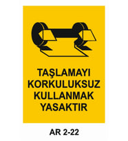 TAŞLAMAYI KORKULUKSUZ KULLANMAK YASAKTIR İŞ GÜVENLİĞİ UYARI LEVHASI 1 ADET PVC 21 X 29CM