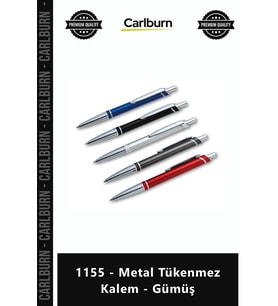 Özel Üretim Logo Baskılı Promosyon Kurumsal Hediye Lüks Kaliteli 1155 Metal Tükenmez Kalem Gümüş