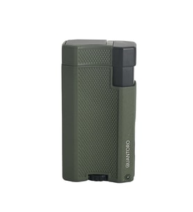 Quantoro Çift Torch Pürmüz Yeşil Metal Puro Çakmağı - TRZ1076
