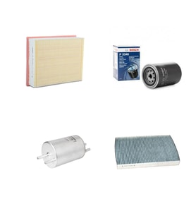 Bosch Filtre Bakım Seti Audi A4 1.8 T Benzinli 2005-2008 Hava + Yağ F + Yakıt F. + Polen Bosch