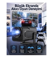 Mey İthalat® Çift Kollu Game Box Projeksiyon Cihazı Kumandalı Android Tv Dahili Hoparlör
