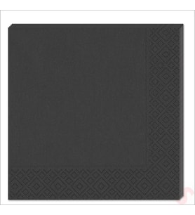 Peçete, Siyah - 30 x 30 cm - 20 Adet (STD)