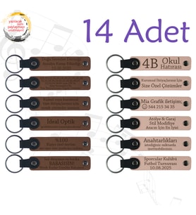 A Kahve & Pudra, Kurumsal Eğitimlere Katılanlara Hediye, 14’lü Set, Kişiselleştirilebilir Anahtarlık