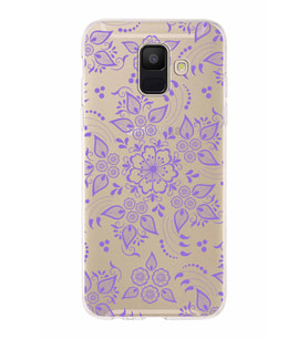 Samsung Galaxy A6 (2018)  Kapak Nostalji Desen Tasarımlı Şeffaf Silikon Kılıf