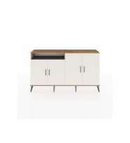 Arges Konsol 4 Raflı 4 Kapaklı 176x30x99 Çam-Aytaşı/Antrasit