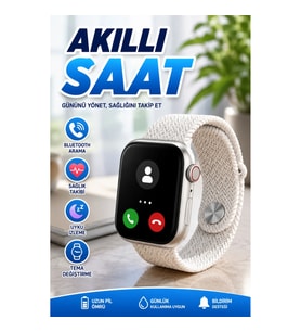 Akıllı Saat Bluetooth Bağlantılı Uyku ve Sağlık Takip Özellikli Tema Değiştirme