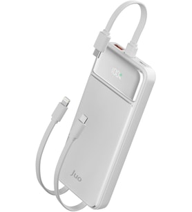 Lexroo 10000mAh 22.5W Led Ekranlı Lightning ve Type-C Kablolu Powerbank Taşınabilir Hızlı Şarj