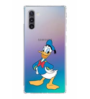 Samsung Galaxy Note 10  Kamera Korumalı Kapak Donald Duck Tasarımlı  Şeffaf  Kılıf