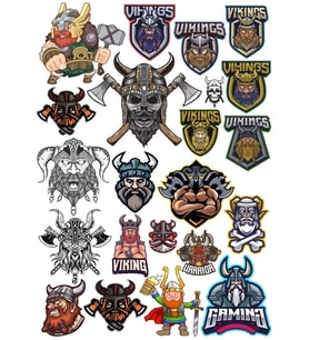 Vikingler Sticker Set 25 Parça Telefon, Tablet, Defter, Laptop Sticker