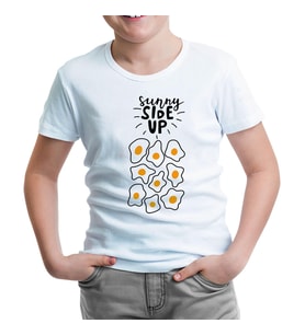 Sunny Side Up - Eggs Beyaz Çocuk Tshirt
