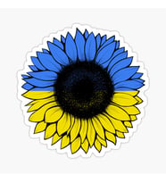 Ukrayna Ukraine Ayçiçeği yapıştırması sticker araba etiket 18cm