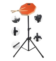 Midex DD-1080-PAK Bateri Davul Çalışma Pedi Seti 8 İnç Drum Practice Pad