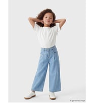 LCW Kids İndigo Wideleg Kız Çocuk Jean Pantolon