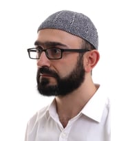 Baba Günü Hediyesi - Füme Gri Kışlık Çift Renk Kadife Namaz Takkesi (Füme-Gri)