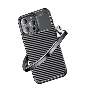 iPhone 15 Pro Max Kılıf Elde Kaymayan Kamera Korumalı Silikon (Siyah)