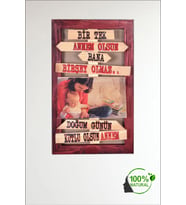 Özel Tasarım Ahşap Tablo (Siyah-Bordo)