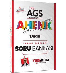 2025 MEB AGS Ahenk Serisi Tarih Tamamı Çözümlü Soru Bankası Yediiklim Yayınları