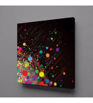 RENKLİ SOYUT KANVAS TABLO 30x30cm (Karışık)