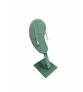 Süet Kumaş Yeşil Renk 15/5 cm Ayaklı Küpe Sergileme Dekoru