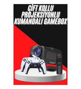 Mey İthalat® Retro Video Oyunu Konsolu Android Tv El Oyun Konsolu WIFI Taşınabilir Projeksiyon Cihaz