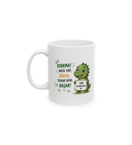 Korkma Hata Yap Öğren Başar Dinozor Tasarımlı Motivasyon Porselen Kahve Kupası 330 ml KF30052608