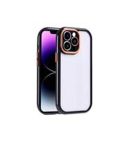 Apple iPhone 14 Pro Max Uyumlu Kılıf Kamera Korumalı Renkli Kenar ve Çerçeve Tasarımlı Zore Vitamin Kapak (Siyah)
