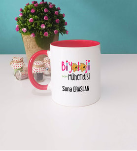 Biyoloji Mühendisi Kupa Bardak Kırmızı