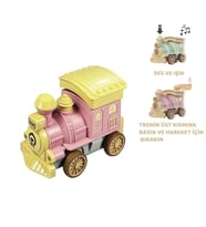 Oyuncak Tren Işıklı Sesli Bas Gitsin 14cm - PEMBE - 8068A