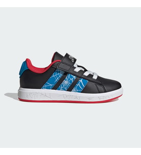 adidas JQ8073 GRAND COURT SPIDER-MAN EL K Çocuk Günlük Spor Ayakkabısı (Siyah)