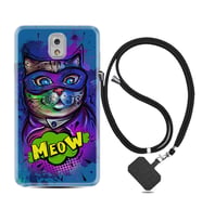 Samsung Note 3 4 5 8 9 20 Ultra 10 Lite Kılıf Boyun Askılı Silikon Super Meow 1715