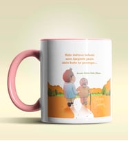 Kişiye Özel Anneler Günün Kutlu Olsun 16 Tema Pembe Kupa Bardak (Pembe)