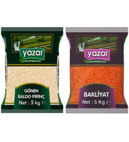 Yazar Gönen Baldo Pirinç 5 Kg. + Kırmızı Mercimek 5 Kg.
