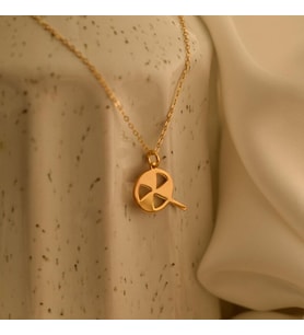 Kişiye Özel Minimal Lolipop Model Kolye 925K Gümüş (Gold)