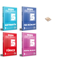 5. Sınıf Benim Soru Bankam Matematik Fen Türkçe ve Sosyal 4lü Set + Telefon Standı