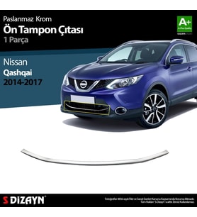 Nissan Qashqai Uyumlu Krom Ön Tampon Çıtası 2014-2017 (Karışık)