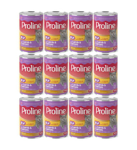 Proline Kuzu Etli ve Havuçlu Pate Et Parçalı Kedi Konservesi 395 Gr*12 Adet (Kahverengi)