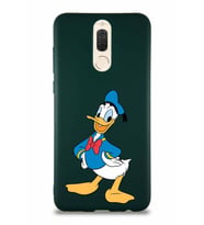 Huawei Mate 10 Lite Soft Premier Kapak Donald Duck-C Tasarımlı Silikon Kılıf - Yeşil (Şeffaf)