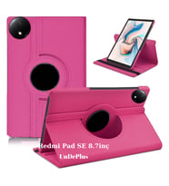 Xiaomi Redmi Pad SE 8.7inç Kılıf 360 Dönebilen Standlı Case (RedmiPad SE 11inçDe (Koyu Pembe)