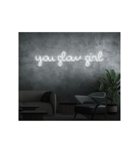 you glow girl Yazılı Neon Tabela