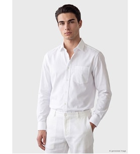 LCWAIKIKI Classic Beyaz Regular Fit Gabardin Erkek Gömlek