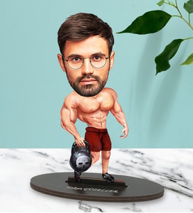 Kişiye Özel Sporcu Tasarımlı Karikatür Biblo