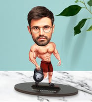 Kişiye Özel Sporcu Tasarımlı Karikatür Biblo