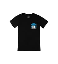 Summer Nights Cep Logo Tasarımlı Siyah Tişört