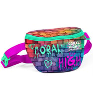 Coral High Pembe Lacivert Grafiti Baskılı Erkek Çocuk Bel Çantası