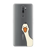 Oppo A5 2020 / A9 2020 Uyumlu Sevimli Ördek Desenli Şeffaf Telefon Kılıfı