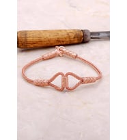 Rose Gümüş Kazaziye İşlemeli Bileklik 3376