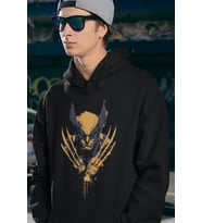 Tasarım Wolverine Baskılı Unisex Oversize Marvel Hoodie