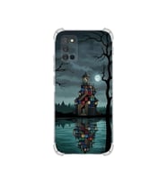 PrintiFy Samsung Galaxy A02s ile Uyumlu Simya Serisi Gölge Ve Cam Tasarımlı Uv Baskılı Köşe Korumalı Antişok Kılıf