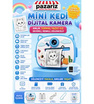 Çocuk Dijital Kamera Kedi Temalı Termal Yazıcılı 2.4 İnç Ekran Fotoğraf Vid
