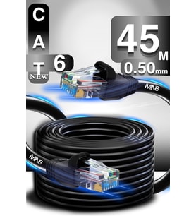 M106 Cat6 UTP Ethernet Kablosu 45 Metre, Dış Mekan Çift Katmanlı PE+PVC 0.50mm UV Korumalı